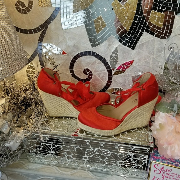 Nine West Shoes - Nine West Gollyo Red Espadrilles